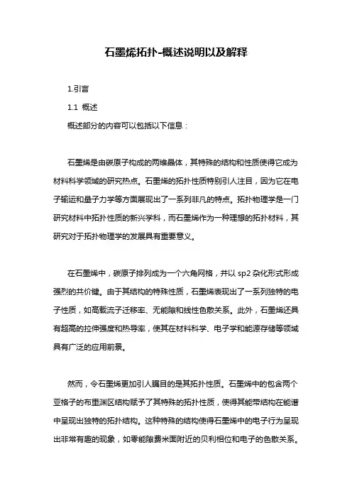 石墨烯拓扑-概述说明以及解释