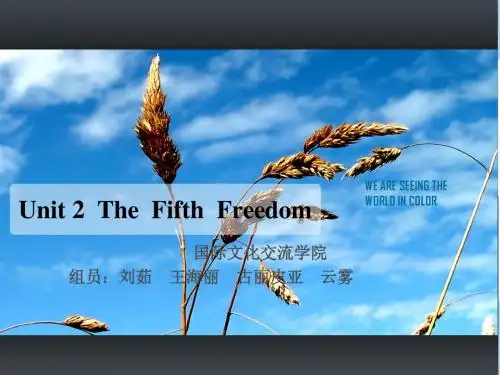 Unit 2  The  Fifth  Freedom3