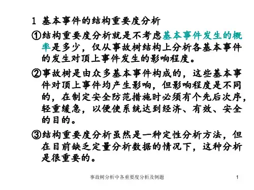 事故树分析中各重要度分析及例题 ppt课件