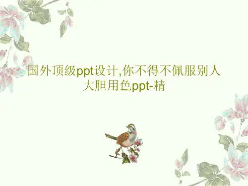 国外顶级ppt设计,你不得不佩服别人大胆用色ppt-精32页PPT