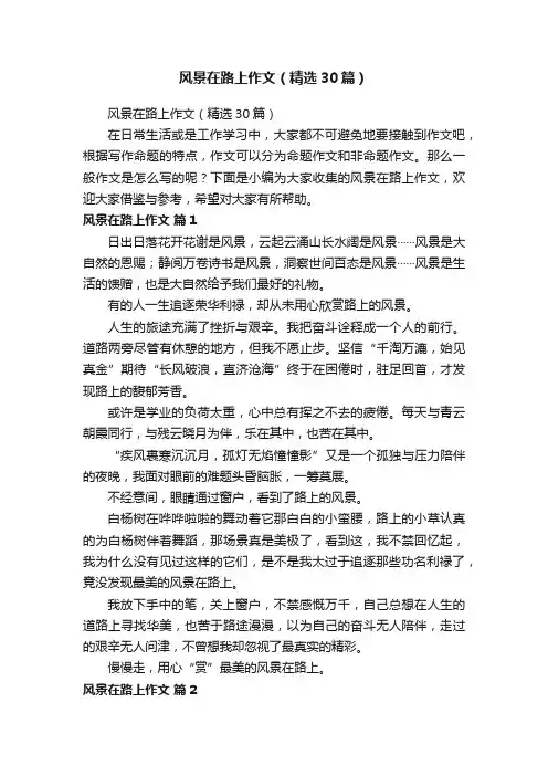 风景在路上作文（精选30篇）