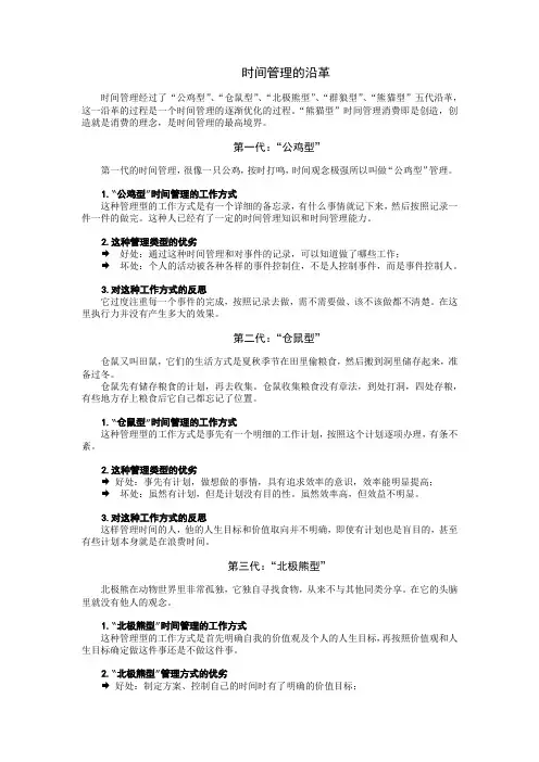 时间管理的沿革