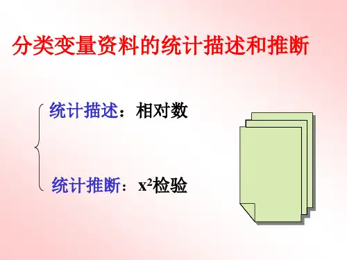 分类资料统计分析