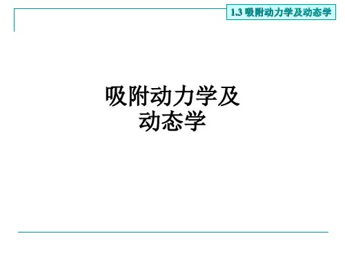 吸附动力学及动态学ppt课件