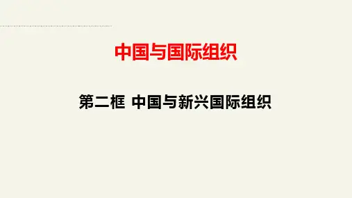 中国与新兴国际组织(课件)高二政治(统编版选择性必修1)