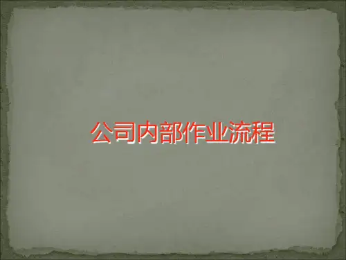 印刷包装企业作业流程PPT