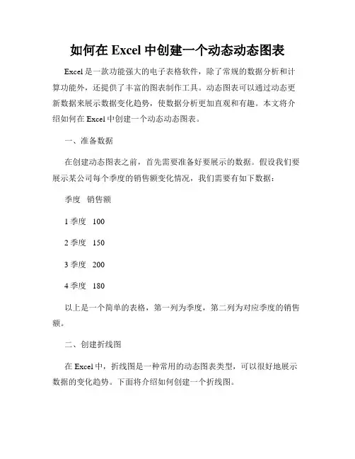 如何在Excel中创建一个动态动态图表