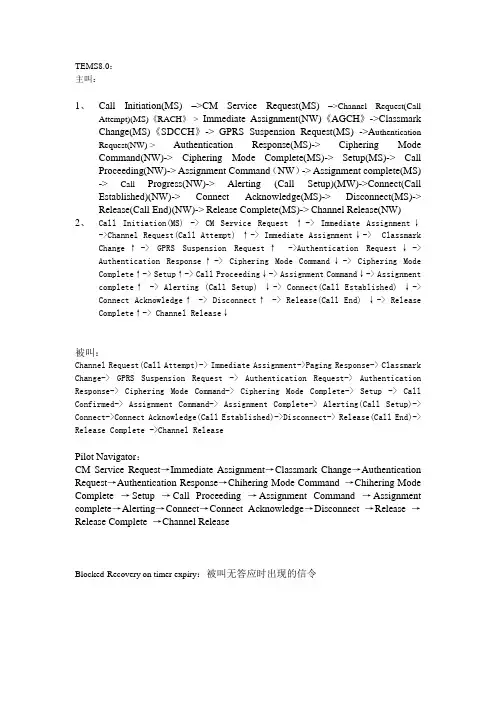 GSM信令流程