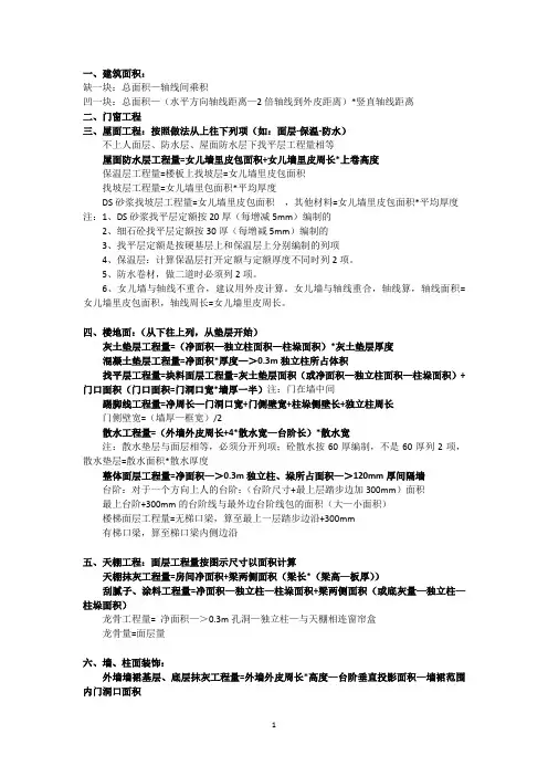 12定额计算规则