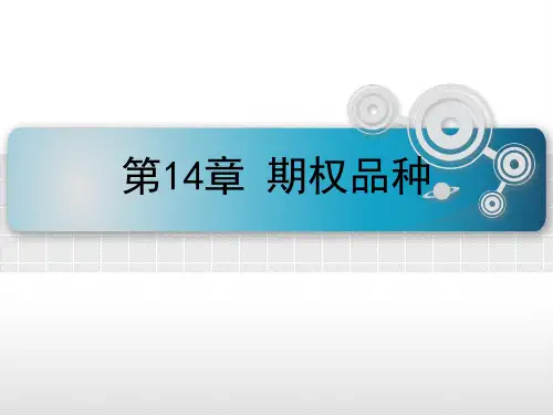 第十四章  期权品种  《金融工程学》PPT课件
