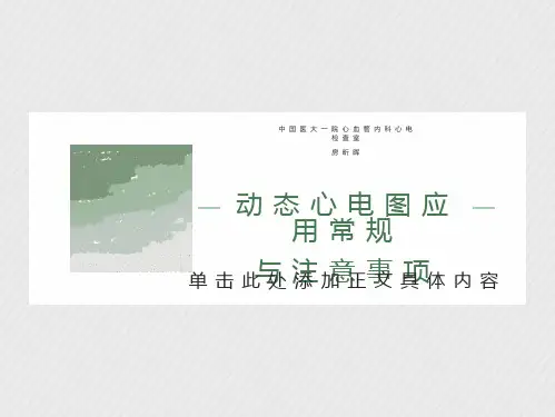 动态心电图报告的编辑与规范化