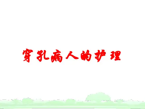 上消化道穿孔病人的护理 ppt课件