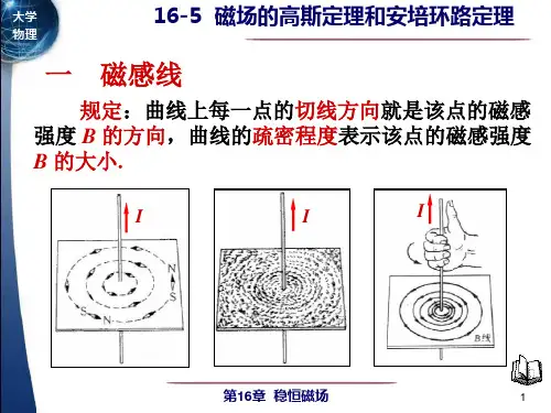 大学物理课件：16-5 磁场的高斯定理和安培环路定理
