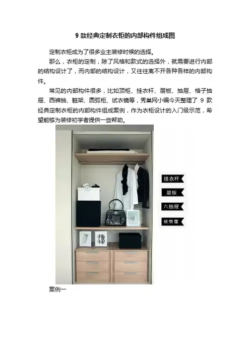 9款经典定制衣柜的内部构件组成图