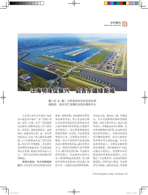 江海明珠促振兴 启吾东疆绿新城
