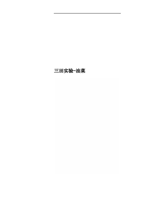 三田实验-油菜