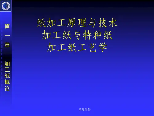加工纸与特种纸 第一章
