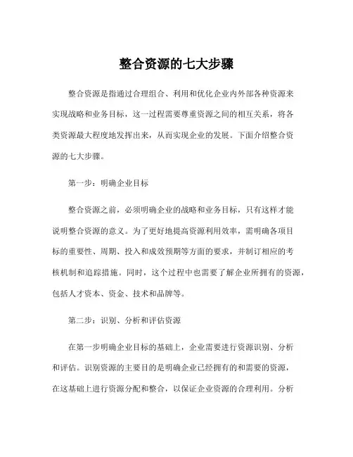 整合资源的七大步骤
