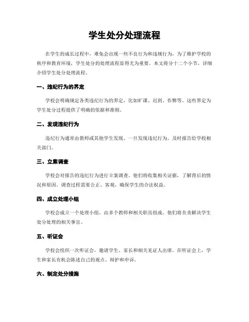 学生处分处理流程