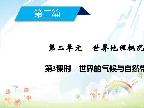 高考地理第2单元世界地理概况第3课时世界的气候与自然带课件新人教版