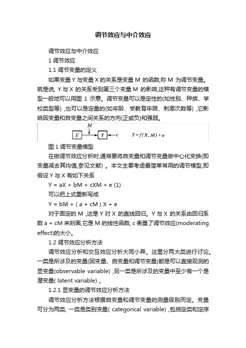 调节效应与中介效应