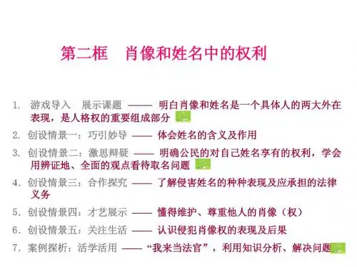 肖像和姓名中的权利 课件