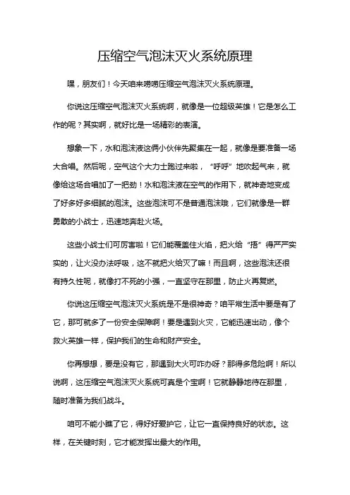 压缩空气泡沫灭火系统原理