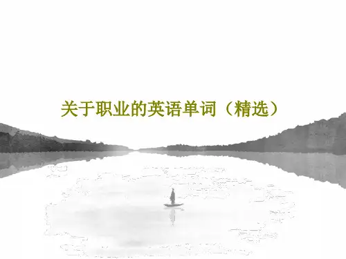 关于职业的英语单词(精选)PPT文档41页