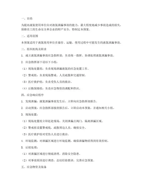 液氮应急预案