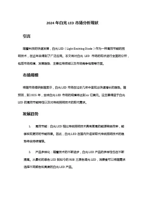2024年白光LED市场分析现状