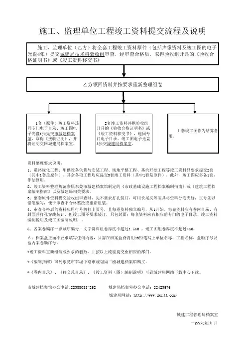 竣工资料移交流程及说明