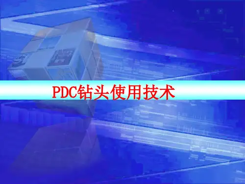 PDC钻头使用技术