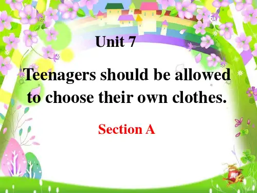 《Teenagers should be allowed to choose their own c