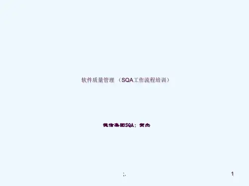 软件质量管理(SQA工作流程培训)ppt课件