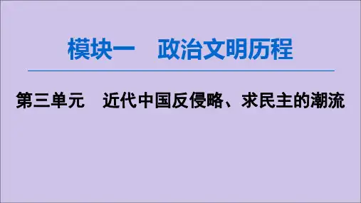 高考历史一轮复习模块1第3单元近代中国反侵略求民主的潮流第5讲从鸦片战争到八国联军侵华课件新人教版