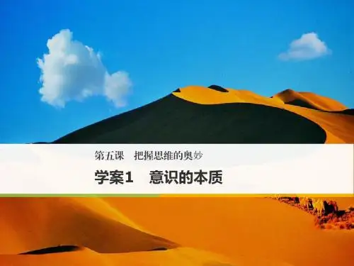 高中政治必修4课件：第二单元 探索世界与追求真理 第五课 学案1