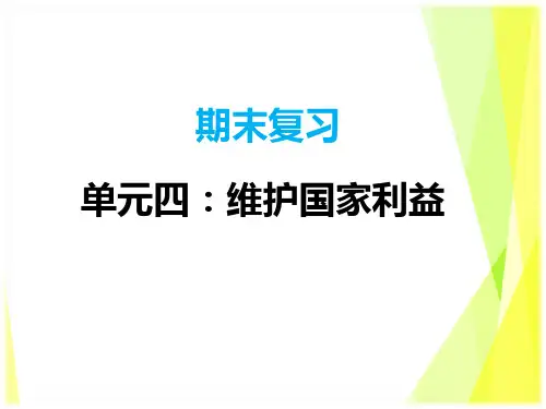 期末复习板块四：维护国家利益 课件-部编版道德与法治八年级上册(共25张PPT)