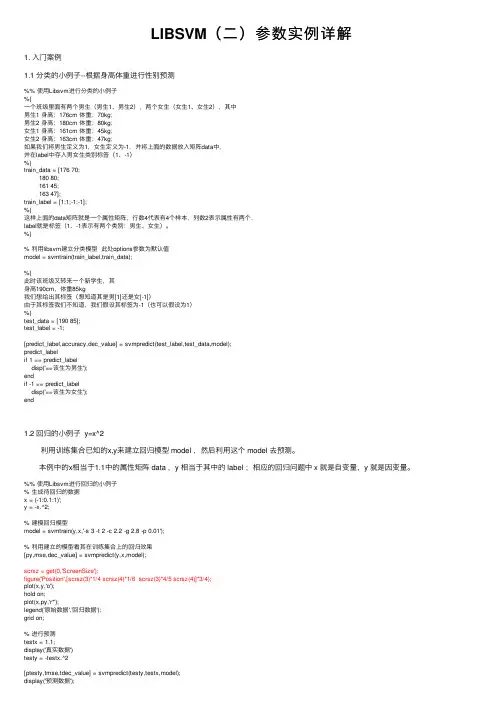 LIBSVM（二）参数实例详解