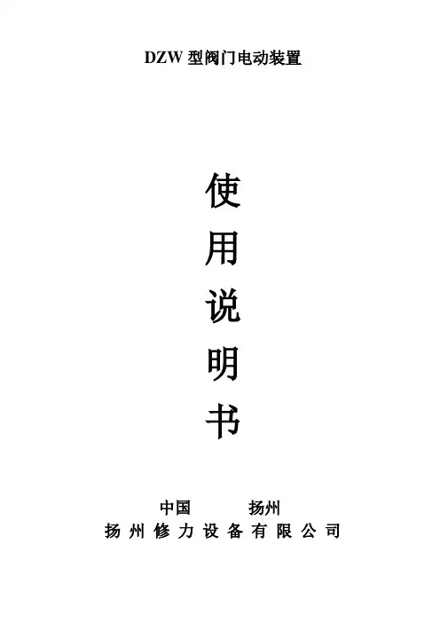 DZW中文说明书