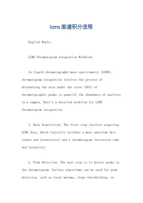 lcms图谱积分流程