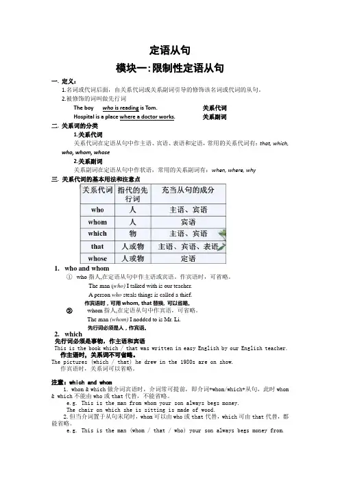 定语从句--详细讲解定语从句