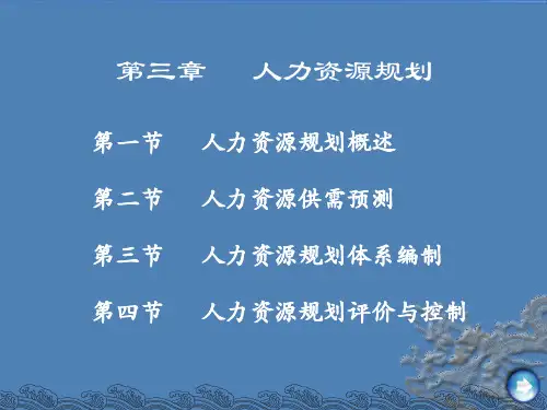 第三章人力资源规划1