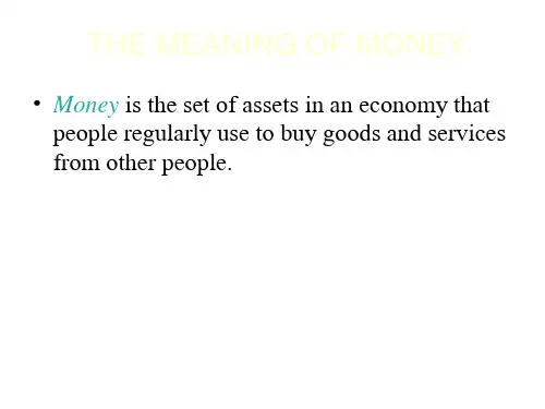 经济学原理宏观经济学分册英文原版课件29monetarysystem复习课程
