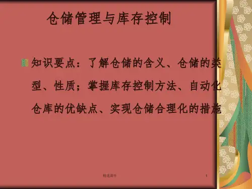 仓储管理与库存控制