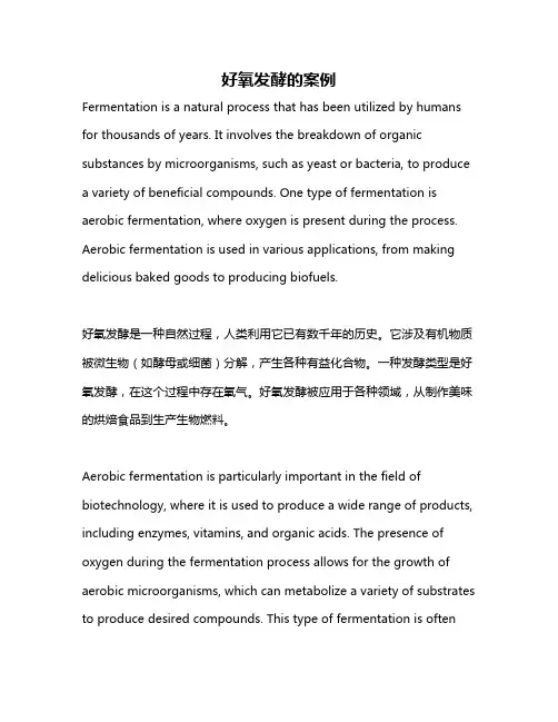 好氧发酵的案例
