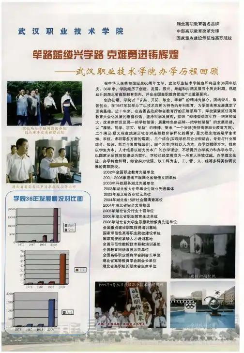筚路蓝缕兴学路 克难勇进铸辉煌——武汉职业技术学院办学历程回顾