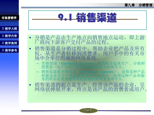 分销管理行业ppt模板课件