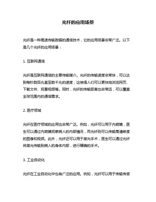 光纤的应用场景