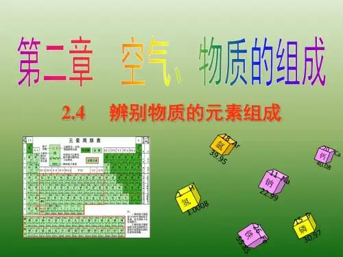 2.4  辨别物质的元素组成