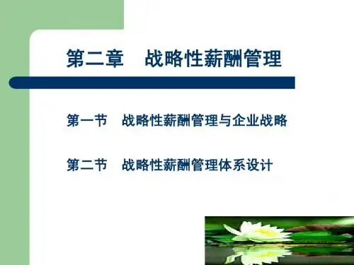 第二章  战略性薪酬管理